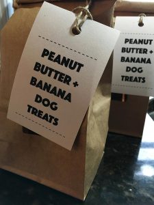 Banana + Peanut Butter Dog Treats